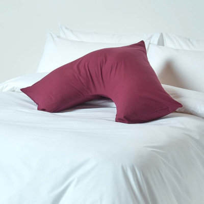 Homescapes Plum Egyptian Cotton V Shaped Pillowcase 200 TC