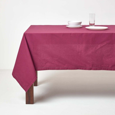 Homescapes Plum Tablecloth 178 x 300 cm