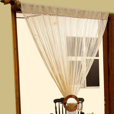 Homescapes Polyester Beige String Curtain