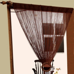 Homescapes Polyester Chocolate String Curtain