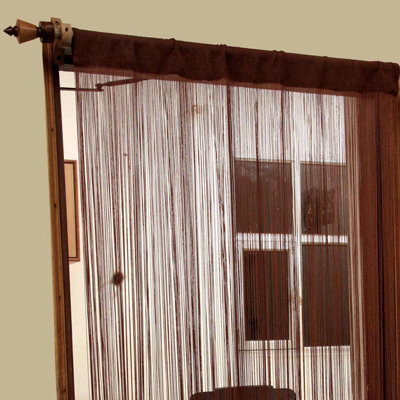 Homescapes Polyester Chocolate String Curtain