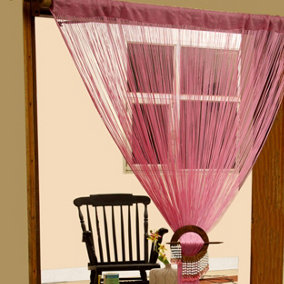 Homescapes Polyester Pink String Curtain