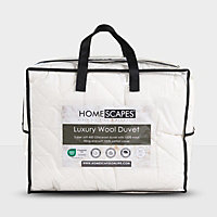 Homescapes Premium Heavy Wool Duvet - Warm & Washable - King