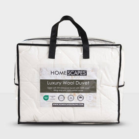 Homescapes Premium Light Wool Duvet - Cool & Washable - Double