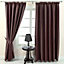 Homescapes Purple Jacquard Pencil Pleat Striped Curtain Fully Lined - 66" X 90" Drop