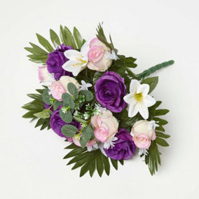 Homescapes Purple Rose & Lily Bouquet