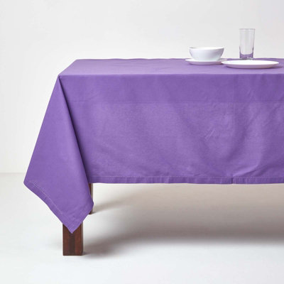 Homescapes Purple Tablecloth 137 x 228 cm