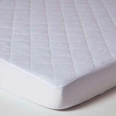 Homescapes Quilted Mattress Protector, Double