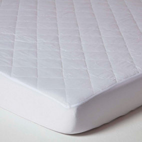 Homescapes Quilted Mattress Protector, Double