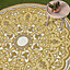 Homescapes Rae Yellow Round Outdoor Rug, 180 cm