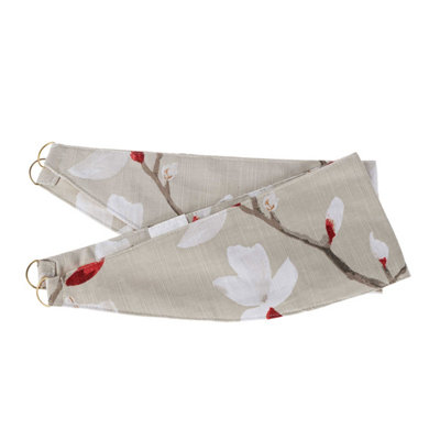 Homescapes Red Anita Floral Tie Back Pair