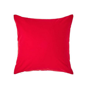Homescapes Red Continental Egyptian Cotton Pillowcase 200 TC, 40 x 40 cm