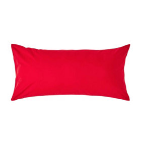 Homescapes Red Continental Egyptian Cotton Pillowcase 200 TC, 40 x 80 cm