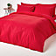 Homescapes Red Egyptian Cotton Deep Fitted Sheet 200 TC, Double