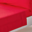 Homescapes Red Egyptian Cotton Flat Sheet 200 TC, King