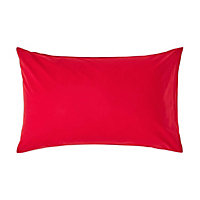 Homescapes Red Egyptian Cotton Housewife Pillowcase 200 TC