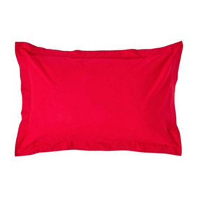 Homescapes Red Egyptian Cotton Oxford Pillowcase 200 TC