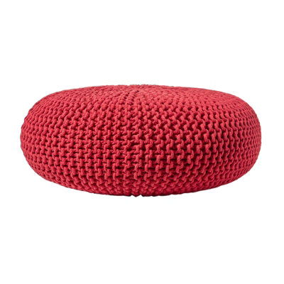 Orange 2024 knitted pouffe