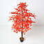 Homescapes Red Maple Tree Artificial Plant with Pot, 160 cm