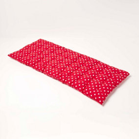 Homescapes Red Polka Dot Bench Cushion 2 Seater