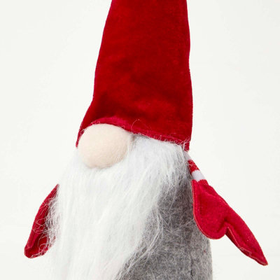 Homescapes Red Sitting Santa Gonk Christmas Decoration