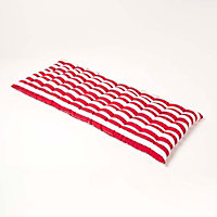 Homescapes Red Stripe Bench Cushion 2 Seater