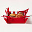 Homescapes Red Stripe Reversible Bread Basket