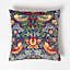 Homescapes Red William Morris Strawberry Thief Velvet Cushion