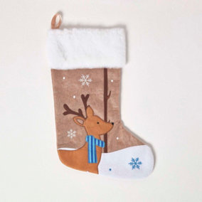 Homescapes Reindeer Christmas Stocking