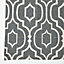 Homescapes Riga Grey and White 100% Cotton Printed Patterned Rug, 160 x 230 cm