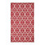 Homescapes Riga Red and White 100% Cotton Printed Patterned Rug,160 x 230 cm