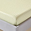 Homescapes Sage Green Egyptian Cotton Satin Stripe Flat Sheet 330 TC, Double
