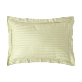 Homescapes Sage Green Egyptian Cotton Satin Stripe Oxford Pillowcase 330 TC