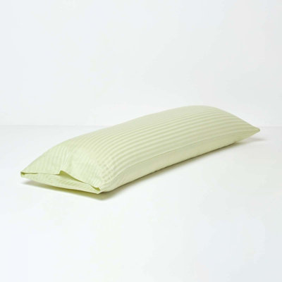 Homescapes Sage Green Egyptian Cotton Ultrasoft Body Pillowcase 330 TC