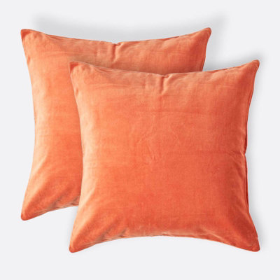 Burnt orange best sale velvet pillow