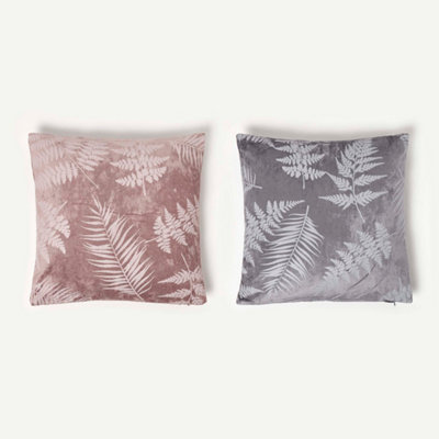 Grey leaf clearance cushions