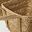 Homescapes Set of 3 Natural Woven Storage Baskets