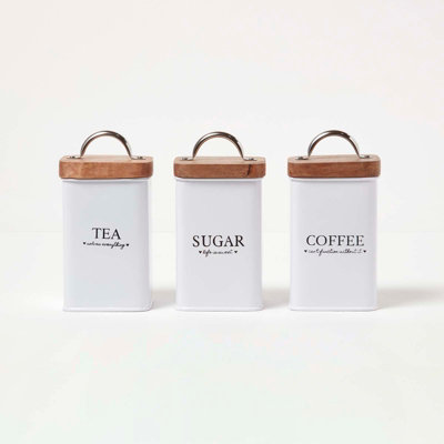 White tea best sale coffee canisters