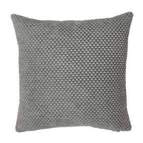 Homescapes Silver Geometric Cushion Cover