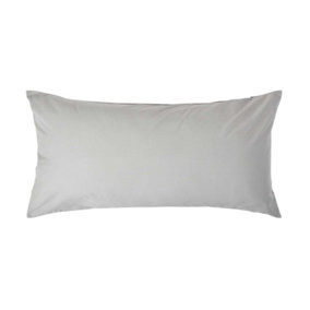 Homescapes Silver Grey Continental Egyptian Cotton Pillowcase 200 TC, 40 x 80 cm