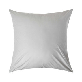 Homescapes Silver Grey Continental Egyptian Cotton Pillowcase 200 TC, 60 x 60 cm