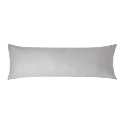Homescapes Silver Grey Egyptian Cotton Housewife Body Pillowcase 200 TC