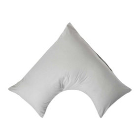 Homescapes Silver Grey Egyptian Cotton V Shaped Pillowcase 200 TC