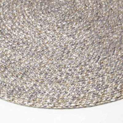Homescapes Silver Handwoven Round Placemats Set of 4