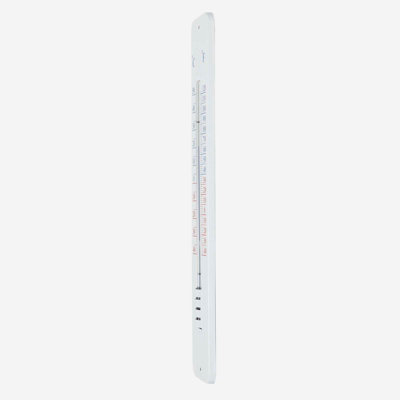 Homescapes Silver Metal Wall Thermometer, 45 cm