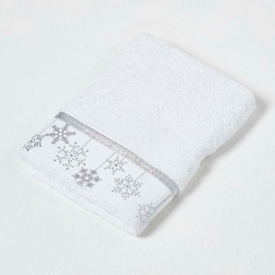 White and 2025 silver hand towels