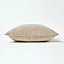 Homescapes Soft Taupe Velvet Cushion, 50 x 50 cm