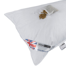 Homescapes Super Microfibre Camomile Pillow with Dried Camomile Insert