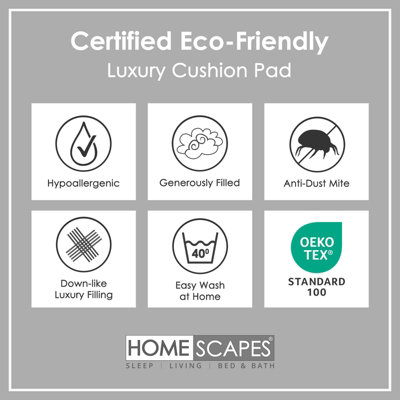 Homescapes Super Microfibre Cushion Pads - Luxury Cushion Filler and Inserts 66 x 66 cm (26 x 26")