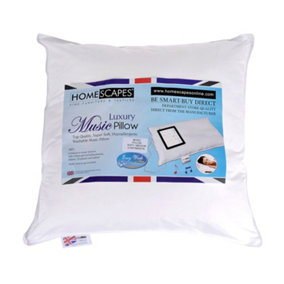 Homescapes Super Microfibre Square Music Pillow with Speaker
